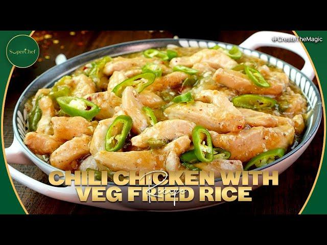 30-Minute White Chicken Chili with Vegetable Fried Rice Recipe by SuperChef