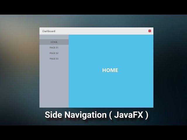 JavaFX Side Navigation Panel