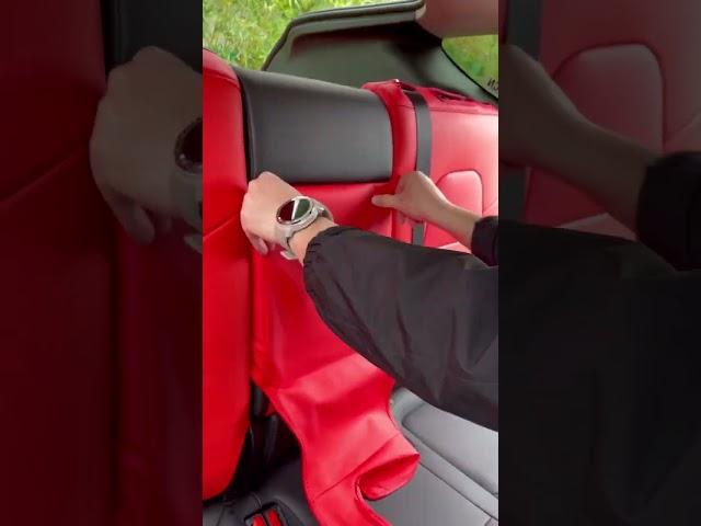 How do l install a Tesla Model Y rear seat armrest covers ? #follow #usa