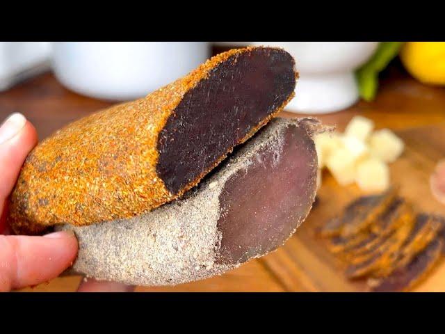 Homemade Dried Meat / Saucisson Recipe: Simple and Better than EVERYTHING! NO COOKING!