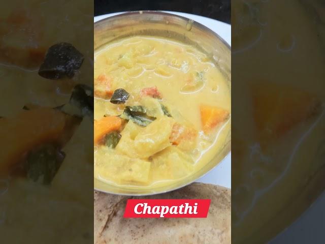 Short# Good ,filling Dish#Chapathi & Vegetable Kurma