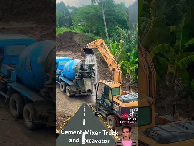 Cement Mixer Truck and Excavator Water transfer