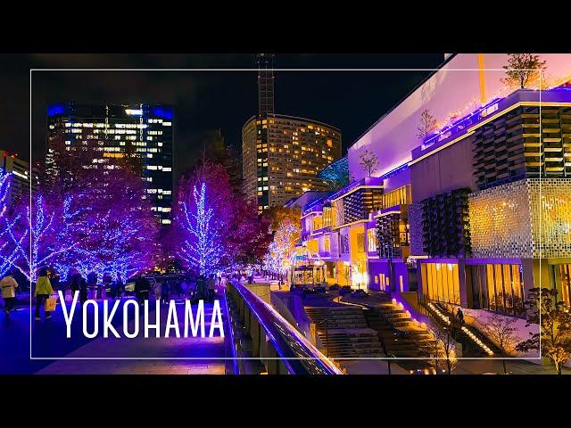 [4K] Japan Evening Walk, Yokohama (ヨコハマミライト), Nov.2020