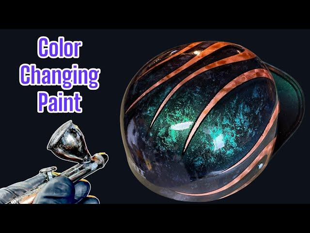 LiME LiNE Color Shifting Chameleon Paint Helmet with TiME WARP Custom Paint