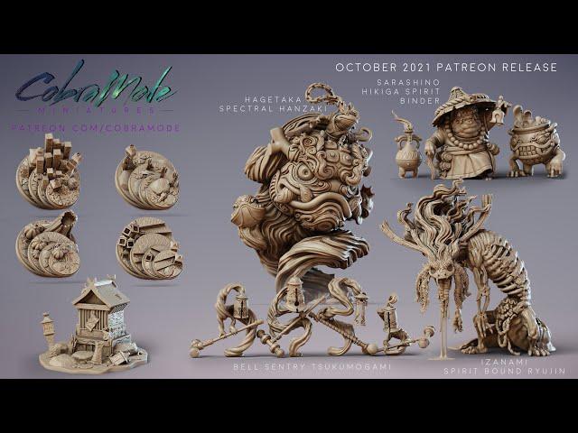 Cobramode 3D Printable Miniatures - October 2021 Patreon Release