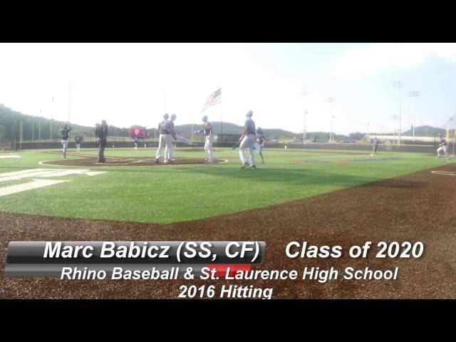 Marc Babicz (SS, CF) Class of 2020 (Rhino Baseball & St  Laurence High School)