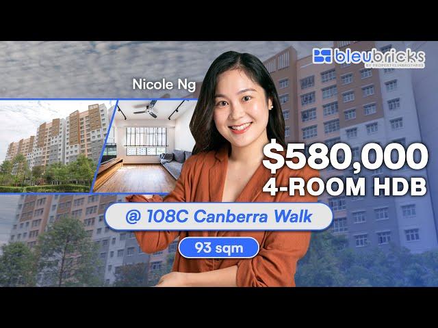 Singapore HDB |108C Canberra Walk | 4-Room HDB | $580,000 | bleubricks By PLB | Nicole Ng