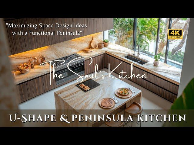 Maximizing Space: Stylish U-Shape Kitchen Design Ideas with a Functional Peninsula for Modern Living