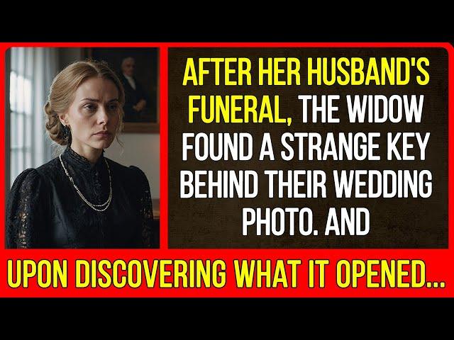 After her husband's funeral, the widow found a strange key behind their wedding photo...