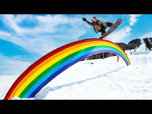 INCREDIBLE Snowboard Trick Shot Run (in one take)