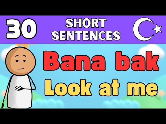 Learn Turkish 30 Short Sentences For Beginners - Learn Turkish @TurkishWithAman