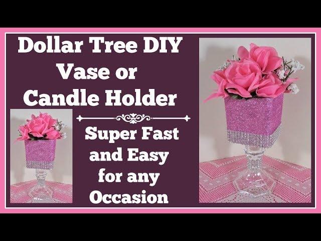 Dollar Tree Diy Candle Holder or Vase Super Fast , Easy and Affordable.