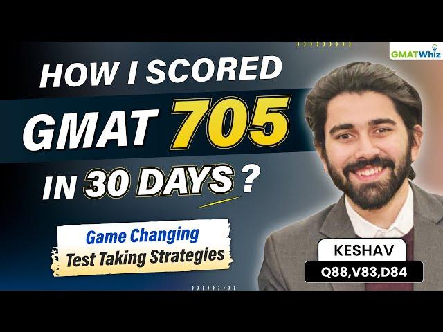 How I scored 705 on GMAT in 30 days with #GMATWhiz ? Best Study Strategy for Working Professionals