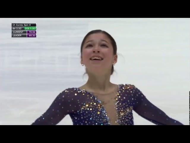 Alysa LIU. ЮЧМ JWC 2020 Произвольная программа FS