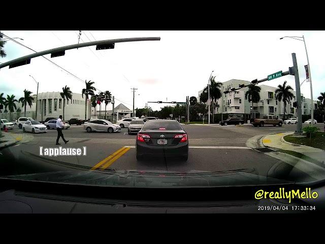 Car accident gets applause from Ft. Lauderdale police on dashcam