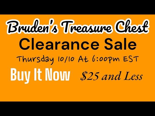 BUY IT NOW SALE  Thursday 10/10 At 6:00pm EST