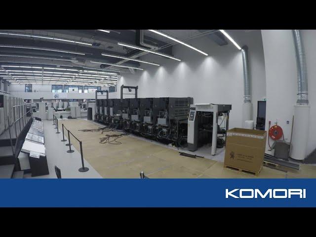 Komori GL840P Installation Timelapse at Komori Graphic Center Europe