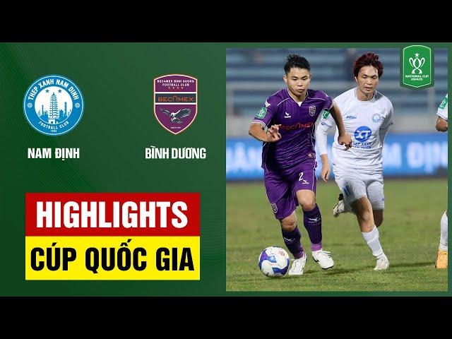 Highlights: Nam Định - Bình Dương | Nghẹt thở trên chấm 11m, niềm vui sau cùng cho những vị khách