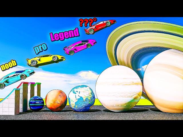 Cars vs Ramping Planets in GTA 5