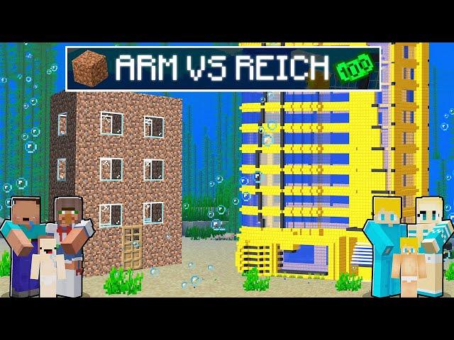 Billy Familie Arm vs Ukri Familie Reich STRAND HOTEL Bau Challenge in Minecraft