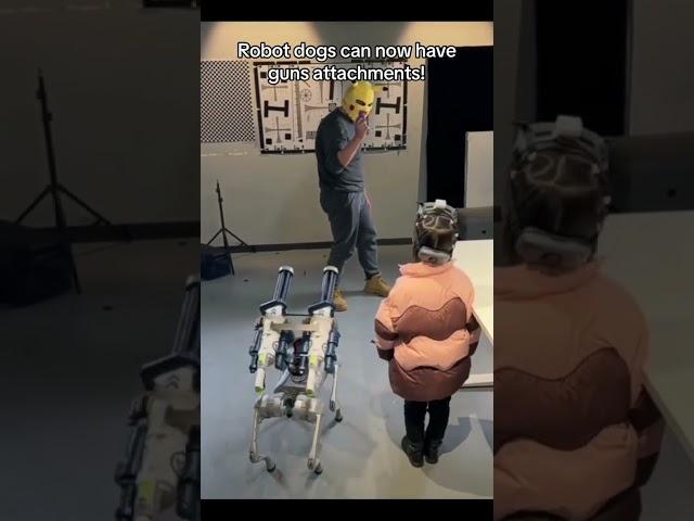 Asking Ai to put gun on robot dog  #ai