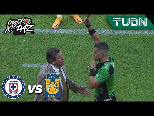 ¡El show del Piojo! Miguel se va expulsado | Cruz Azul 0-1 Tigres | Grita México C22 - 4tos | TUDN