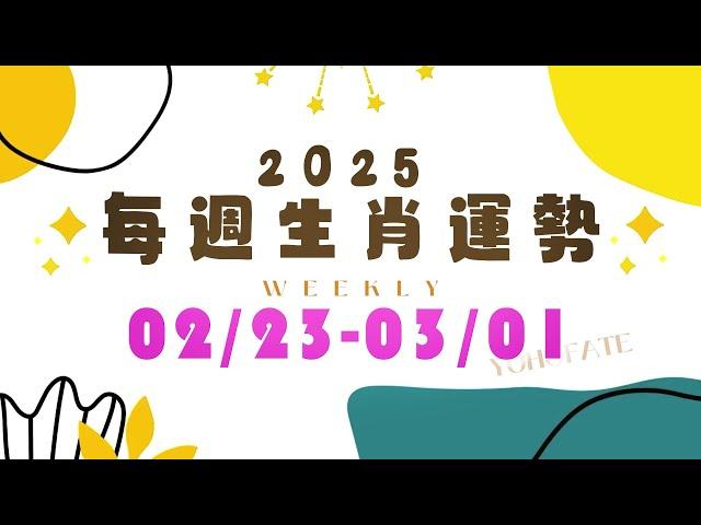 2025/2/23-2025/3/1｜#每週生肖運勢｜雨揚樂活家族