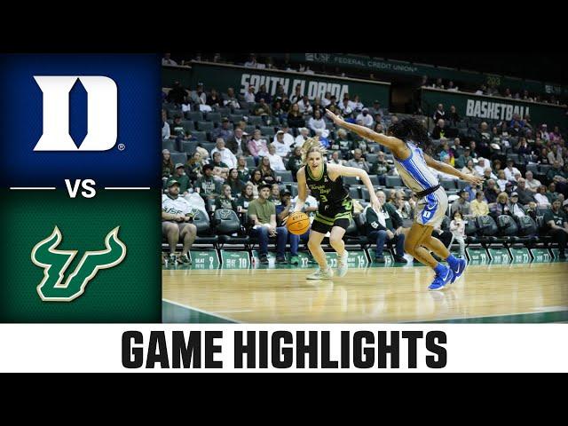 Duke vs. South Florida Game Highlights | 2024-25 ACC Women's Basketball