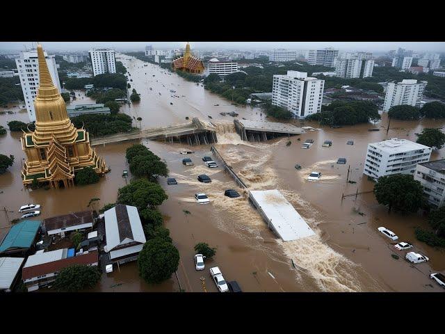 Now Thailand is underwater! Roof-high water drowns cars and property in Chiang Mai