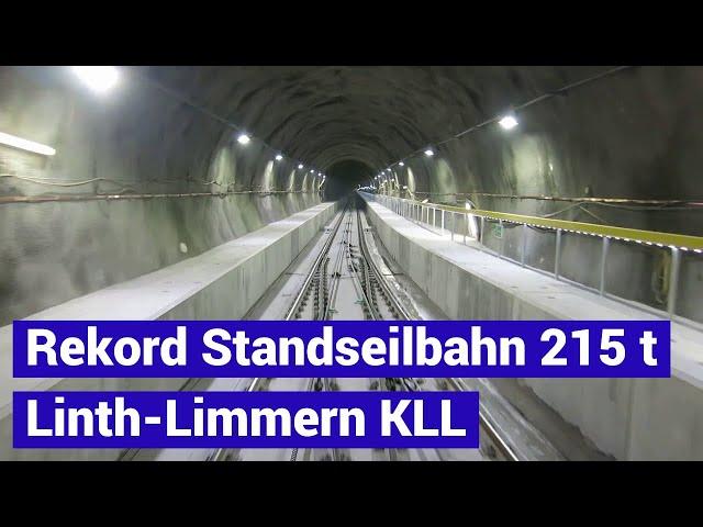 Standseilbahn Kraftwerk Linth-Limmern Bergfahrt - die stärkste Standseilbahn der Welt funicular KLL