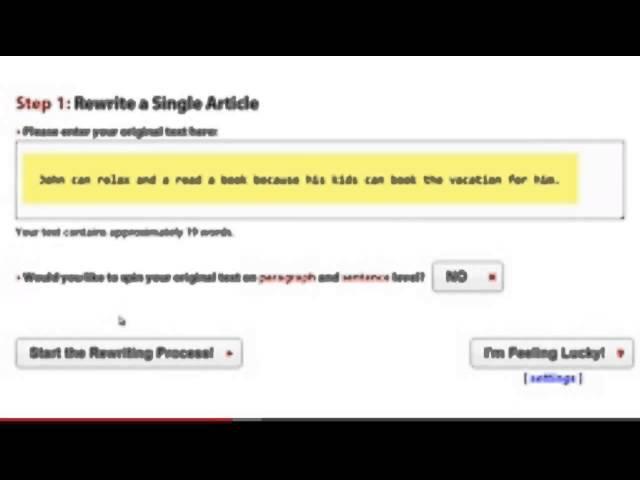 Best Article Robot Software | Spin Rewriter