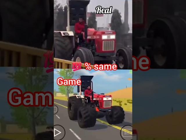 Nishu deshwal stunt in Real Vs Game #shorts #short #swaraj #tractor #tractorvideo