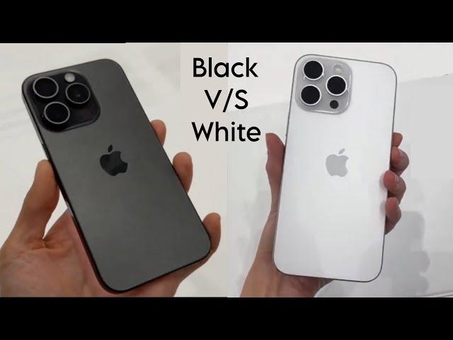 iPhone 16 Pro Black vs White Titanium Color Comparison!