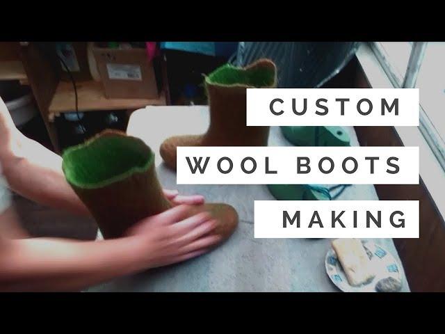 FELT FORMA - How we make felted wool boots - wet felting process