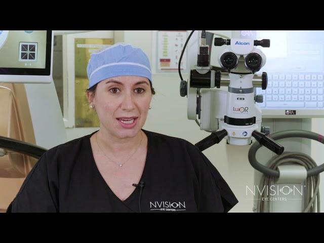 Discussing the Vivity IOL lens with Dr. Raoof, an NVISION Eye Surgeon.