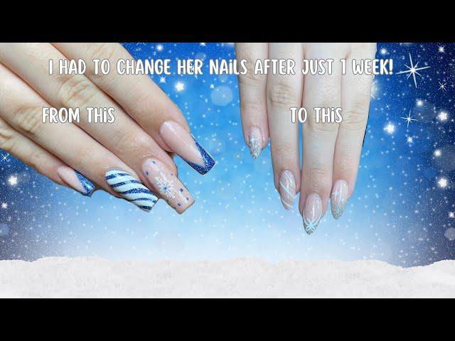 watch me work Changing my clients nails after just 1 week!