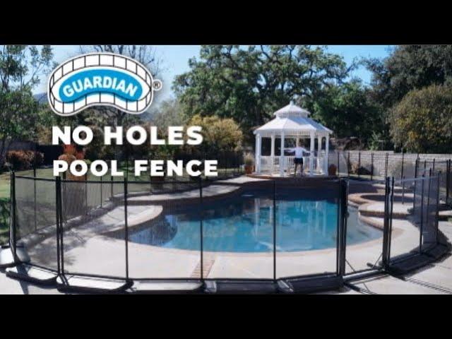 No Holes Pool Fence - No Drilling Required by Guardian