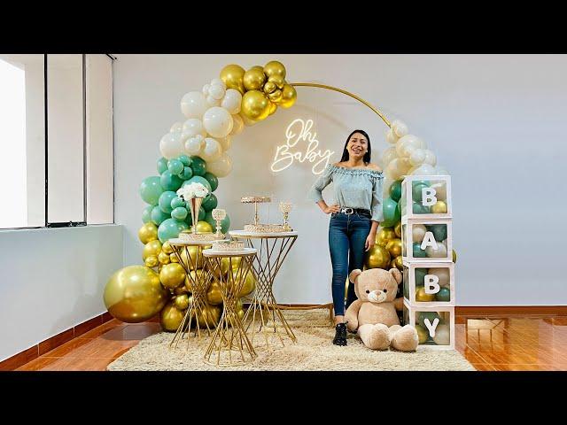 Como hacer un Arco de Globos e instalarlo en un Aro  (Oh Baby o Baby Shower) 