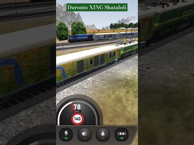 Shatabdi crossing Duronto Express train #train #gaming #traingames #shorts #indiantrainsimulator