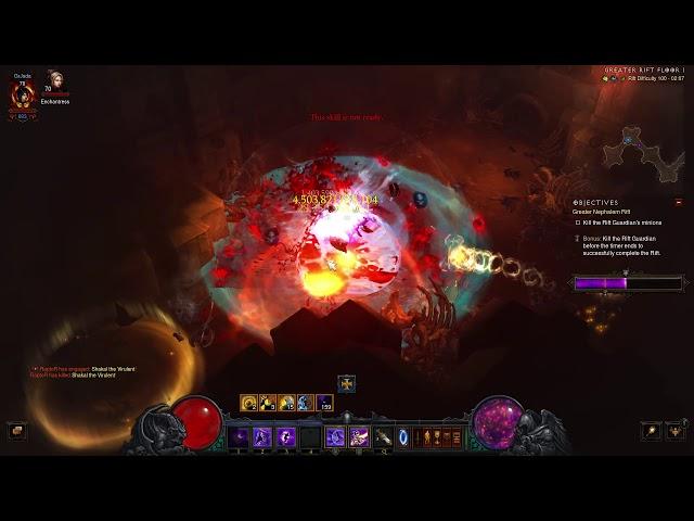 Diablo 3 Season 20 Wizard Greater Rift Lv 100 Cleared