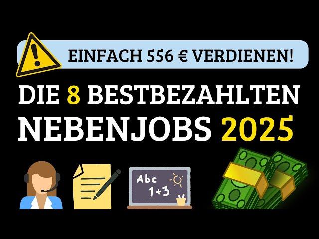 Die 8 besten Nebenjobs 2025  Einfach 556 € netto verdienen!