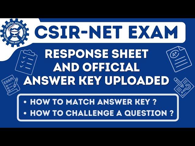 CSIR NET Official Answer Key & Response Sheet Available | How to Check Answer Key | June 2021 Exam