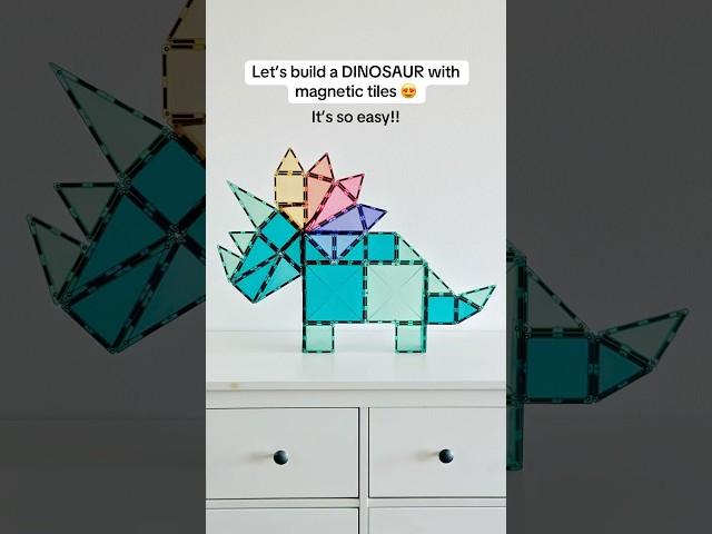 Let's Build a Triceratops with Magnetic Tiles!