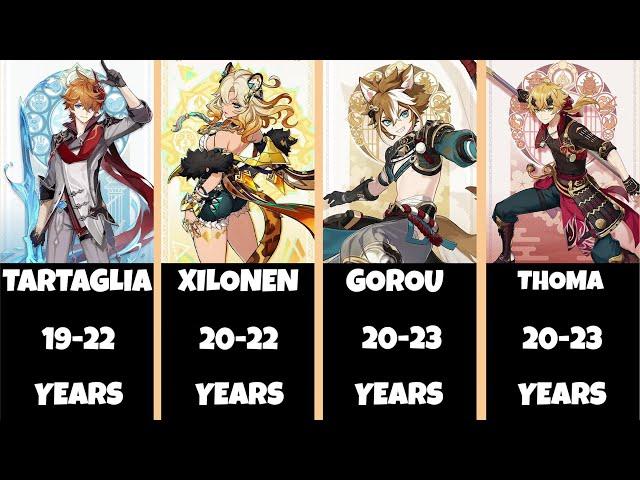 All Characters Age From Youngest to Oldest - 5.2【Genshin Impact】