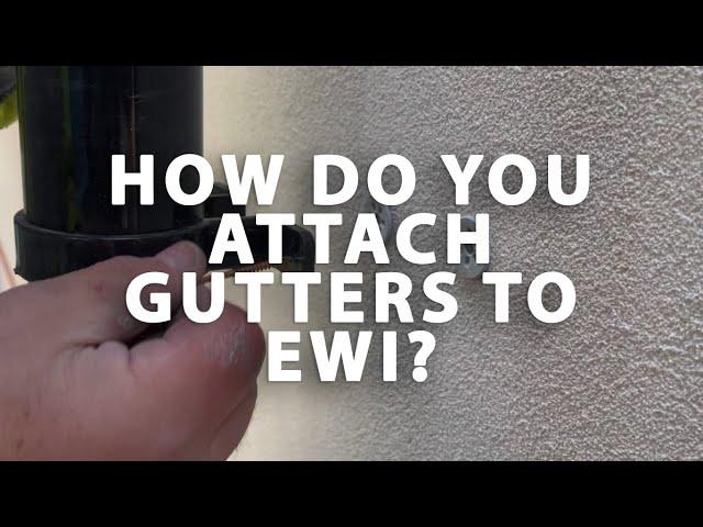 How do you attach downpipes to External wall insulation?