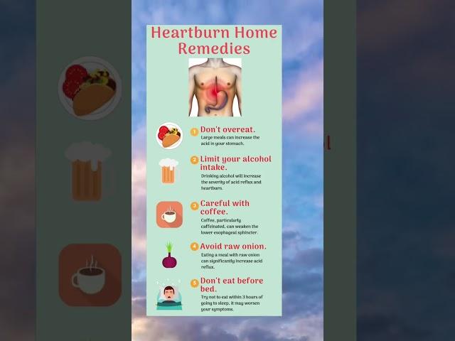 Heartburn home remidies #healthandwellnesslifestyle #healthinfo #heartburnremedies