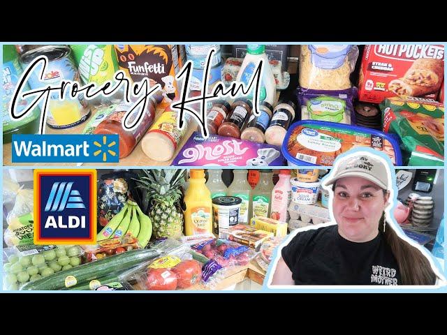 OVER BUDGET, BIRTHDAY & HALLOWEEN PREP | Grocery Haul & Meal Plan | ALDI & WALMART HAUL | OCT 2024