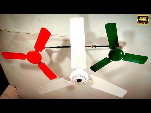 Happy Independence Day  ‍️| 3 Ceiling Fans Combined Drop Test | with Wwbble Test | 