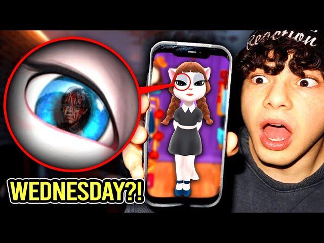 WEDNESDAY ADDAMS VS TALKING ANGELA APP!! (WEDNESDAY ADDAMS MAKEOVER)