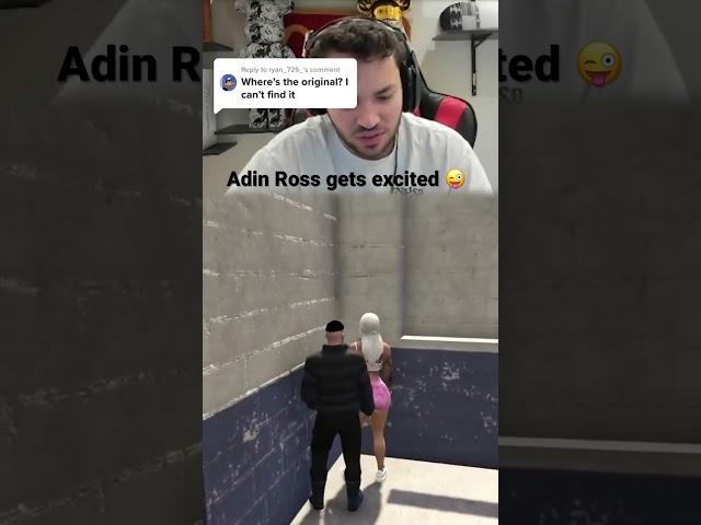 Adin Ross gets excited on gta role play gta rp  #adinross #shorts #gtarp